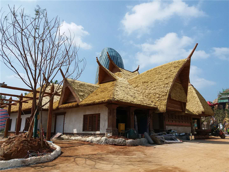 KEBA Tropical Thatch Tiles - Beach Resort Roofing with UL94-V0 Fireproof3